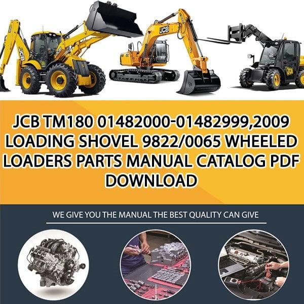 JCB TM180 01482000-01482999,2009 Loading Shovel 9822_0065 Wheeled Loaders Parts manual catalog PDF Download