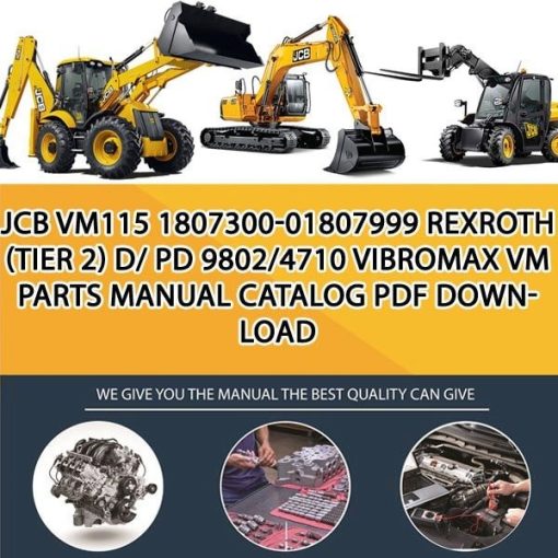 JCB VM115 1807300-01807999 REXROTH (Tier 2) D_ PD 9802_4710 Vibromax Vm Parts manual catalog PDF Download