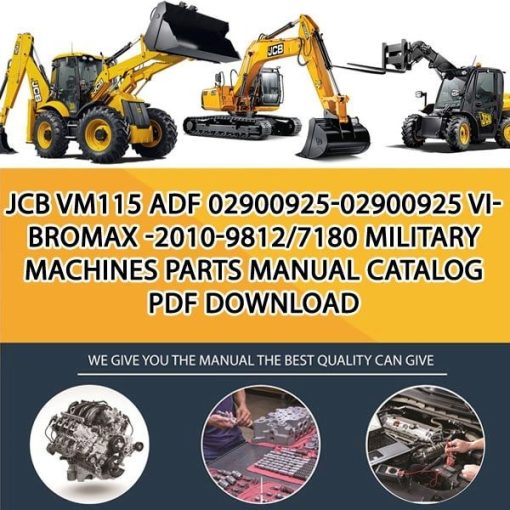 JCB VM115 ADF 02900925-02900925 VIBROMAX -2010-9812_7180 Military Machines Parts manual catalog PDF Download