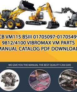 JCB VM115 BSIII 01705097-01705499, 9812_4100 Vibromax Vm Parts manual catalog PDF Download
