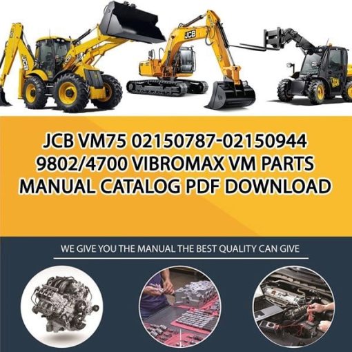 JCB VM75 02150787-02150944 9802_4700 Vibromax Vm Parts manual catalog PDF Download