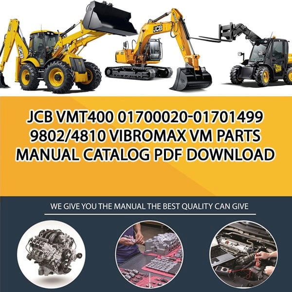 JCB VMT400 01700020-01701499 9802_4810 Vibromax Vm Parts manual catalog PDF Download