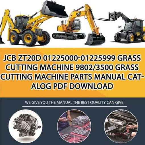 JCB ZT20D 01225000-01225999 Grass cutting machine 9802_3500 Grass Cutting Machine Parts manual catalog PDF Download
