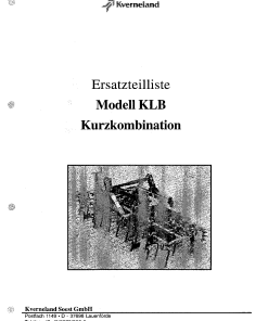 Accord KLB Cultivator Parts manual catalog PDF Download