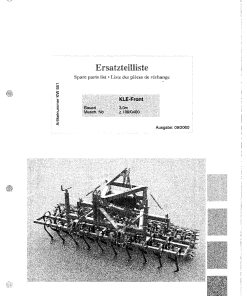 Accord KLE Cultivator Parts manual catalog PDF Download