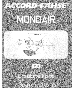 Accord Monoair_8801 Seed_drill Parts manual catalog PDF Download