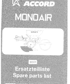 Accord Monoair_9001 Seed_drill Parts manual catalog PDF Download