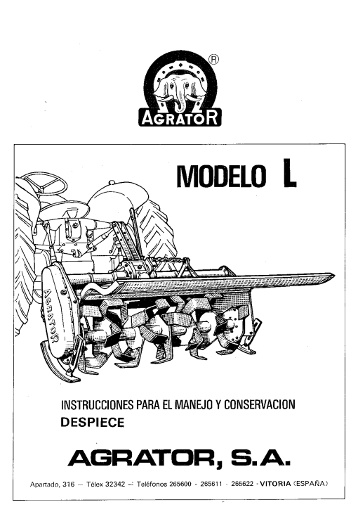 Agrator L Parts manual catalog PDF Download