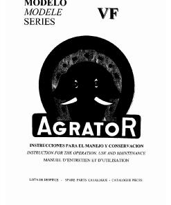 Agrator VF Parts manual catalog PDF Download