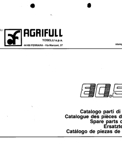 Agrifull 80.50 Parts manual catalog PDF Download