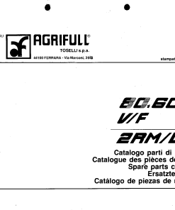 Agrifull 80.60DT Parts manual catalog PDF Download