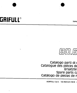 Agrifull 80.66 Parts manual catalog PDF Download