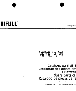 Agrifull 80.76 Parts manual catalog PDF Download