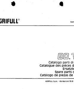 Agrifull 80.76E Parts manual catalog PDF Download