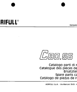 Agrifull C80.56 Parts manual catalog PDF Download