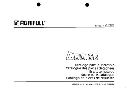 Agrifull C80.66 Parts manual catalog PDF Download