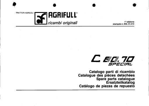 Agrifull C80.70 Parts manual catalog PDF Download