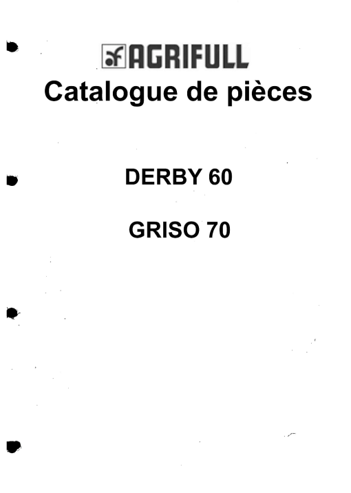 Agrifull Derby_60-Griso_70 Parts manual catalog PDF Download