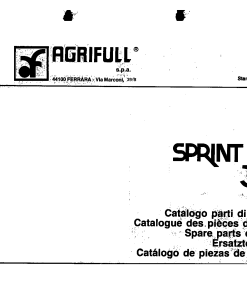 Agrifull Sprint_350 Parts manual catalog PDF Download
