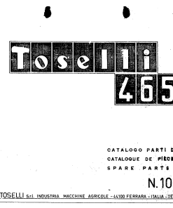 Agrifull Toselli_465 Parts manual catalog PDF Download