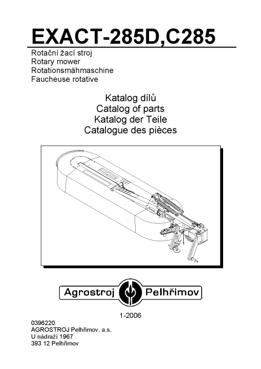 Agrostroj_Pelhrimov Exact-285 Parts manual catalog PDF Download