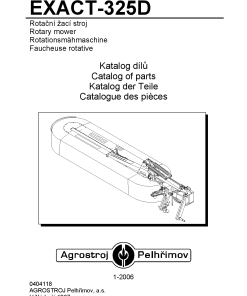 Agrostroj_Pelhrimov Exact-325 Parts manual catalog PDF Download