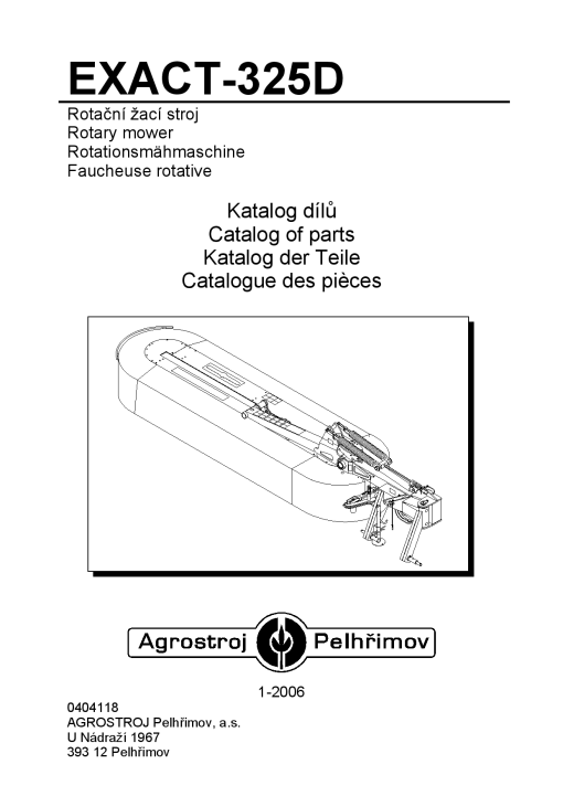 Agrostroj_Pelhrimov Exact-325 Parts manual catalog PDF Download
