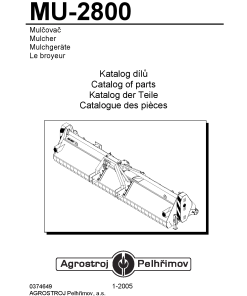 Agrostroj_Pelhrimov MU-2800 Parts manual catalog PDF Download