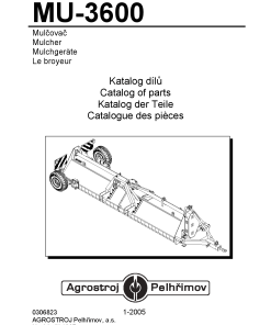 Agrostroj_Pelhrimov MU-3600 Parts manual catalog PDF Download