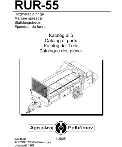 Agrostroj_Pelhrimov RUR-55 Parts manual catalog PDF Download