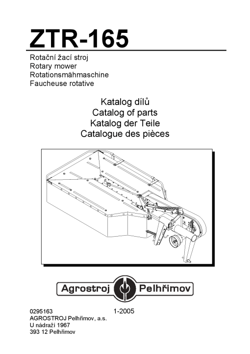 Agrostroj_Pelhrimov ZTR-165W Parts manual catalog PDF Download