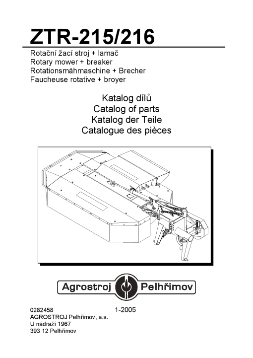 Agrostroj_Pelhrimov ZTR-215-216 Parts manual catalog PDF Download