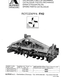 Alpego FH2 Parts manual catalog PDF Download