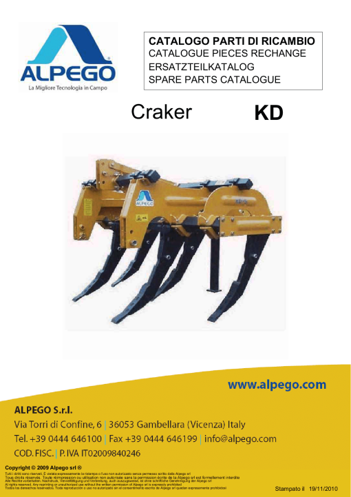Alpego KD Parts manual catalog PDF Download