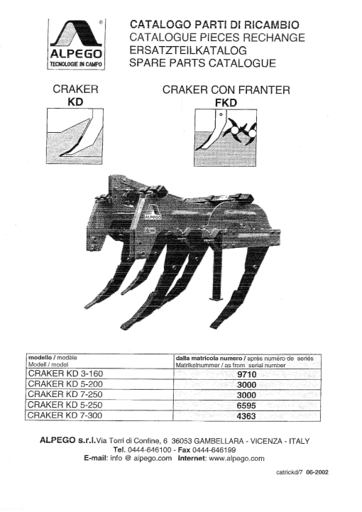 Alpego KD_FKD Parts manual catalog PDF Download