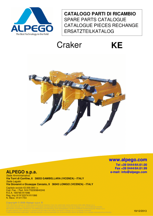 Alpego KE Parts manual catalog PDF Download