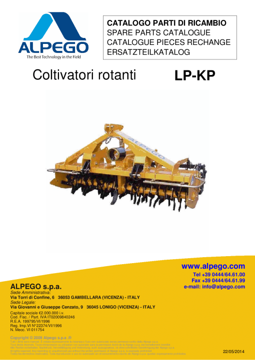 Alpego LP_KP Parts manual catalog PDF Download