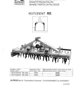 Alpego RE Parts manual catalog PDF Download