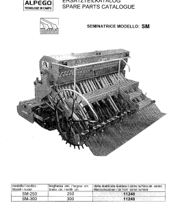 Alpego SM Parts manual catalog PDF Download