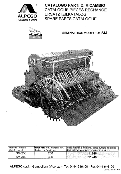 Alpego SM Parts manual catalog PDF Download