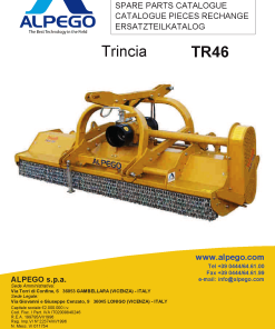 Alpego TR46 Parts manual catalog PDF Download