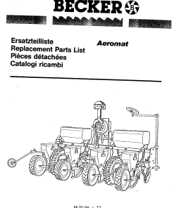 Becker Aeromat_1994_1997 Parts manual catalog PDF Download