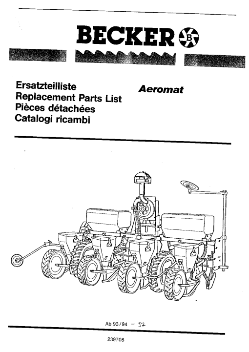 Becker Aeromat_1994_1997 Parts manual catalog PDF Download