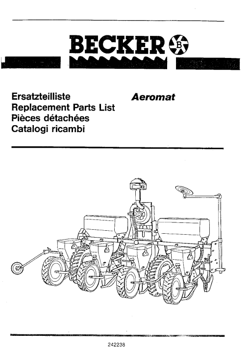 Becker Aeromat_1998_2002 Parts manual catalog PDF Download
