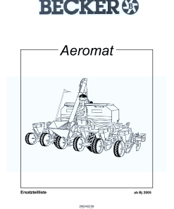 Becker Aeromat_2003 Parts manual catalog PDF Download