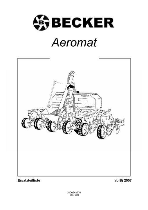 Becker Aeromat_2007 Parts manual catalog PDF Download