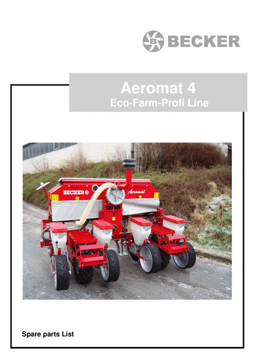 Becker Aeromat_4_Eco_Farm_Profi Parts manual catalog PDF Download