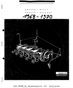 Becker Centra-Drill_1968_1970 Parts manual catalog PDF Download