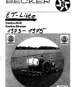 Becker Centra-Drill_1973_1974 Parts manual catalog PDF Download