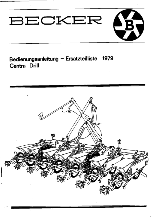 Becker Centra-Drill_1979 Parts manual catalog PDF Download